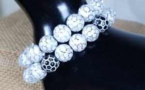 White & Black Couple Bracelet Set