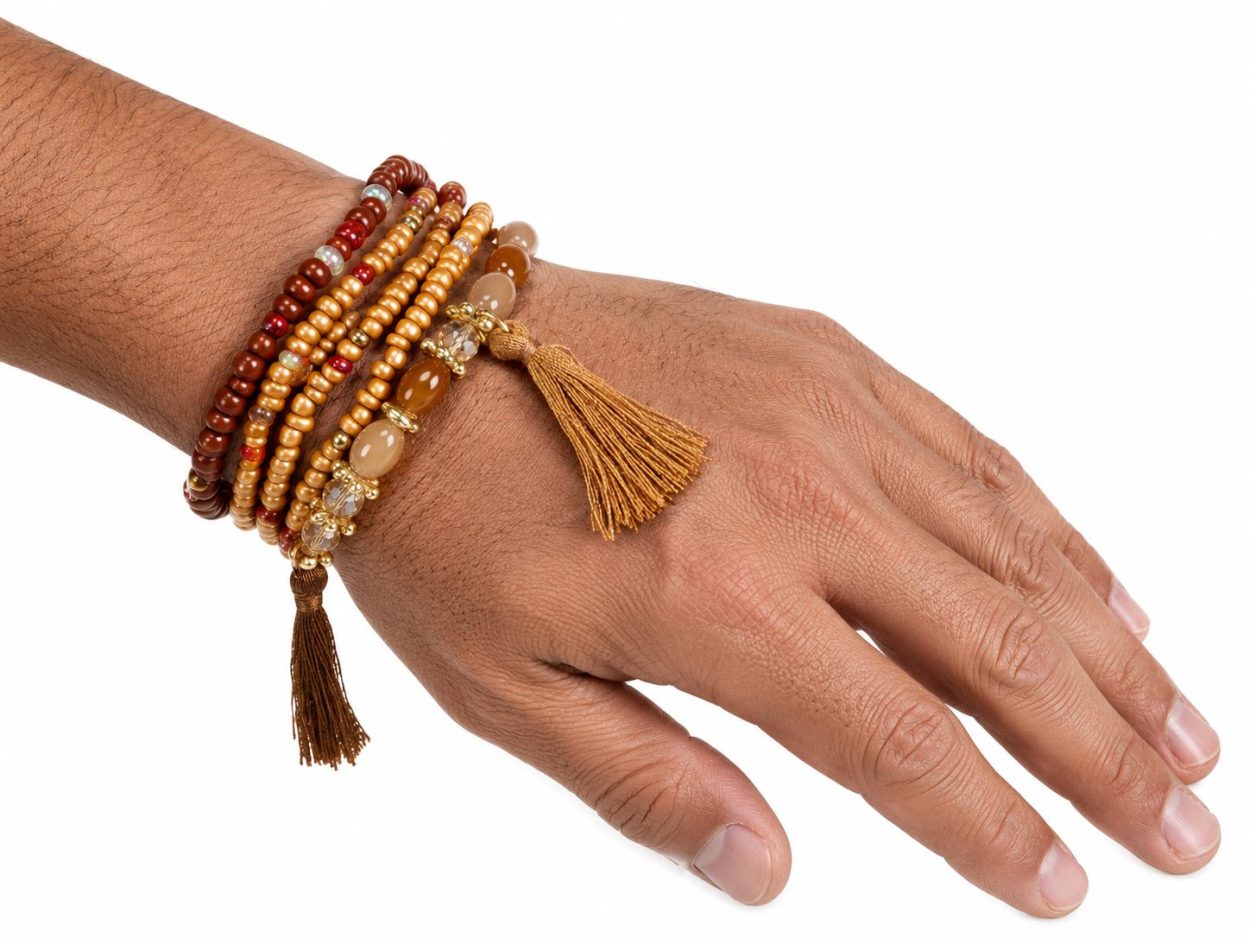 Earthy Multi‑Strand Beaded Bracelet - Image 2