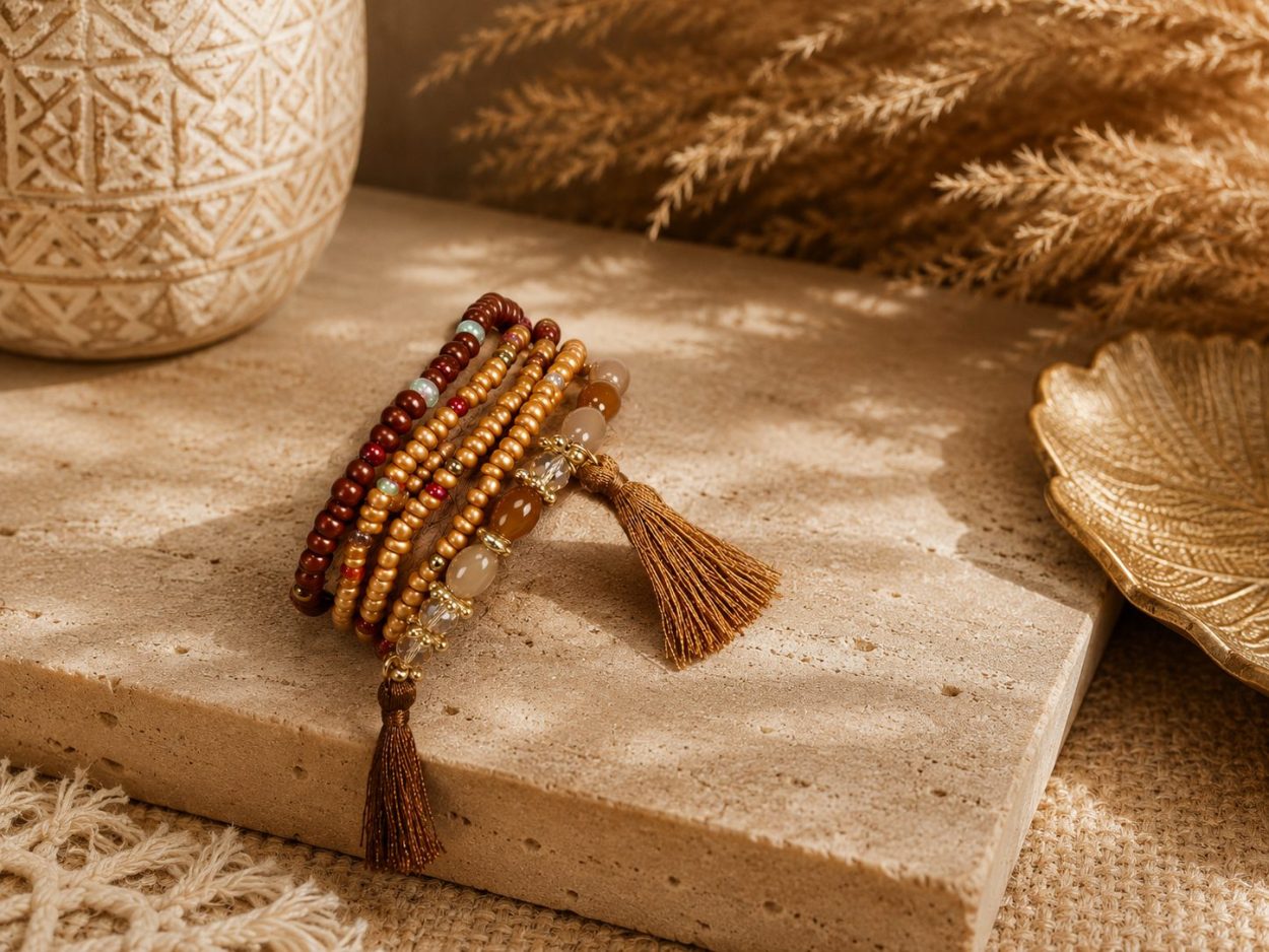 Earthy Multi‑Strand Beaded Bracelet