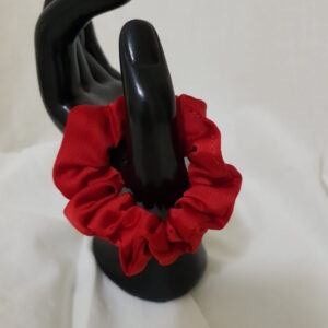Small Red Satin Look Scrunchie