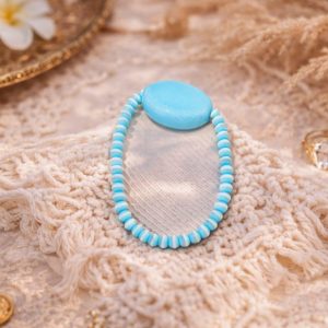 Bright Blue Bead Bracelet