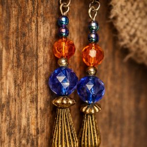 Long Unique Antique Look Earrings
