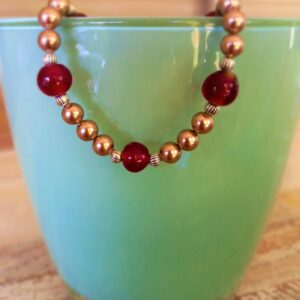Red & Gold bead bracelet