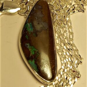 Boulder Opal Sterling Silver Pendant