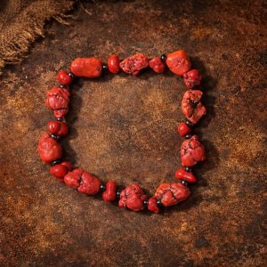 Red Rock Imitation Boho Bracelet