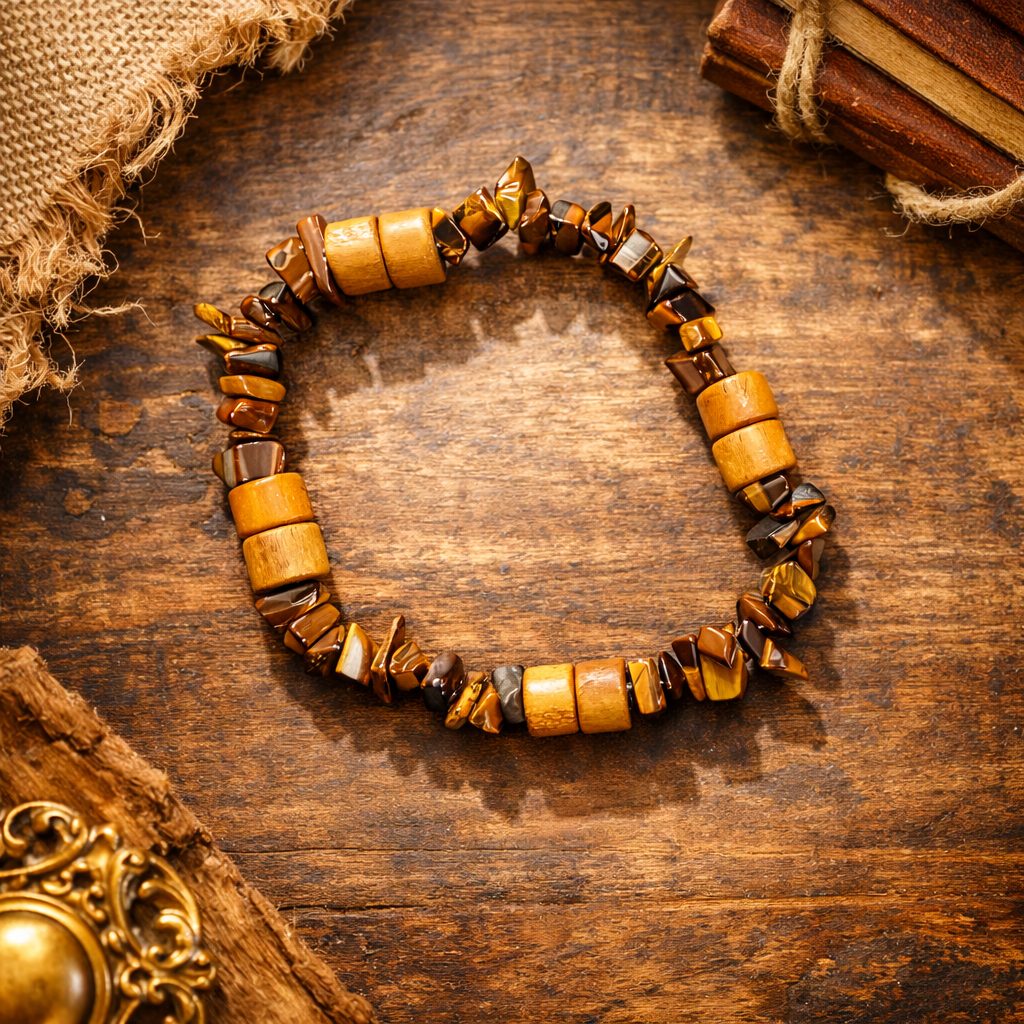 Elemental Fusion of Earthy Elegance Bead Bracelet