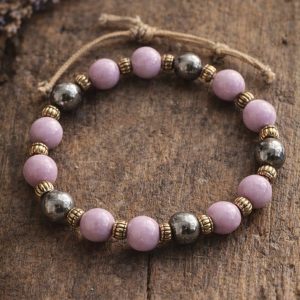 Stunning Purple with Silver Bead Bracelet