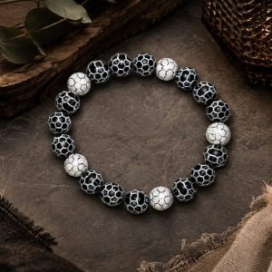 Black & White Bead Bracelet